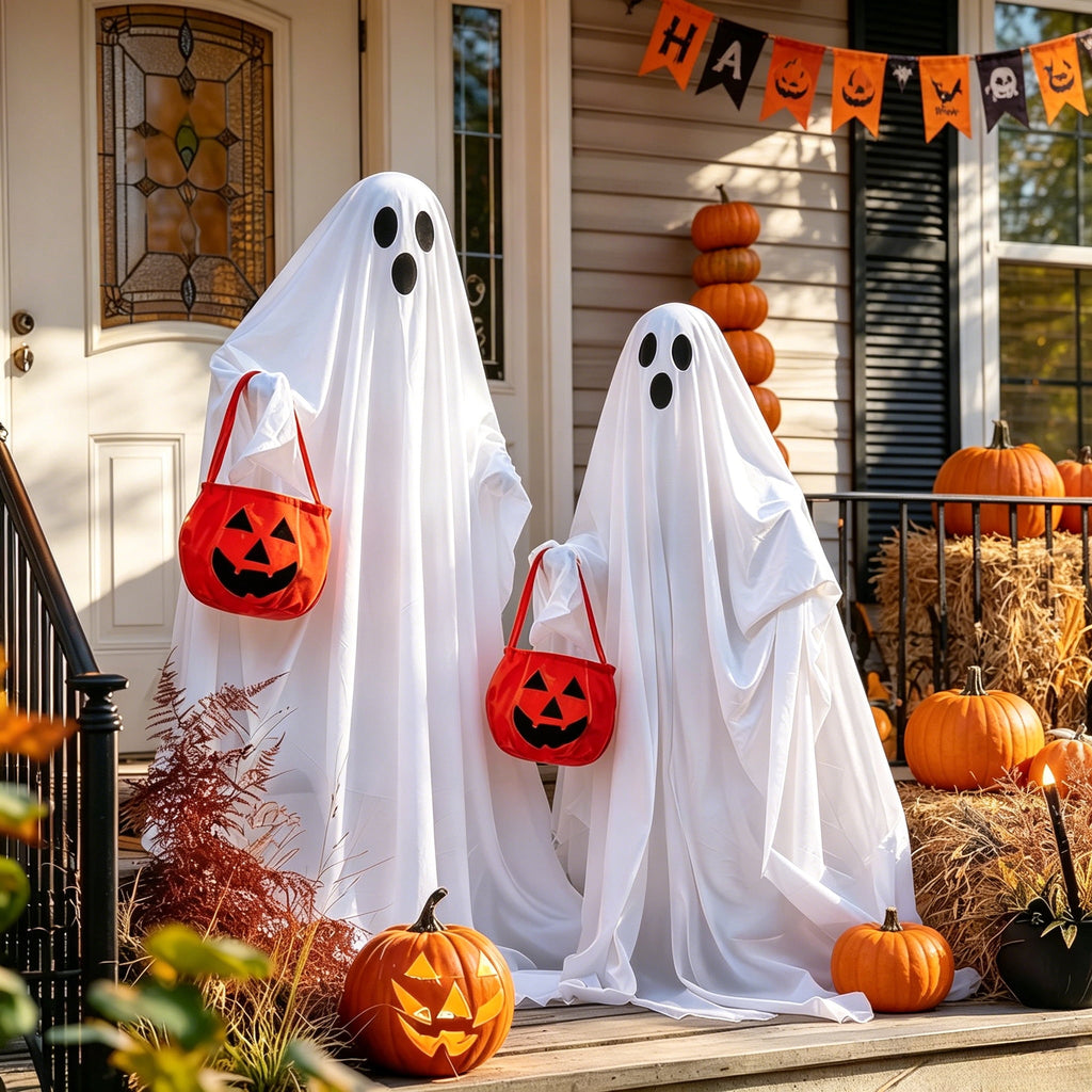 ANLTDTC Halloween Outdoor Ghost String Lights with Remote for Yard, Garden, Lawn, Porch