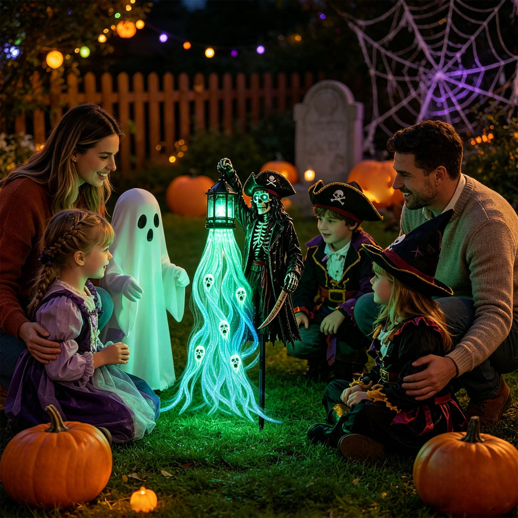 Solar Halloween Metal Moon Black Cat Garden Stake with LED Pumpkin Lantern, Light Up Star Bat Yard Decor Stake, Spooky Outdoor Lawn Pathway Halloween Decoration