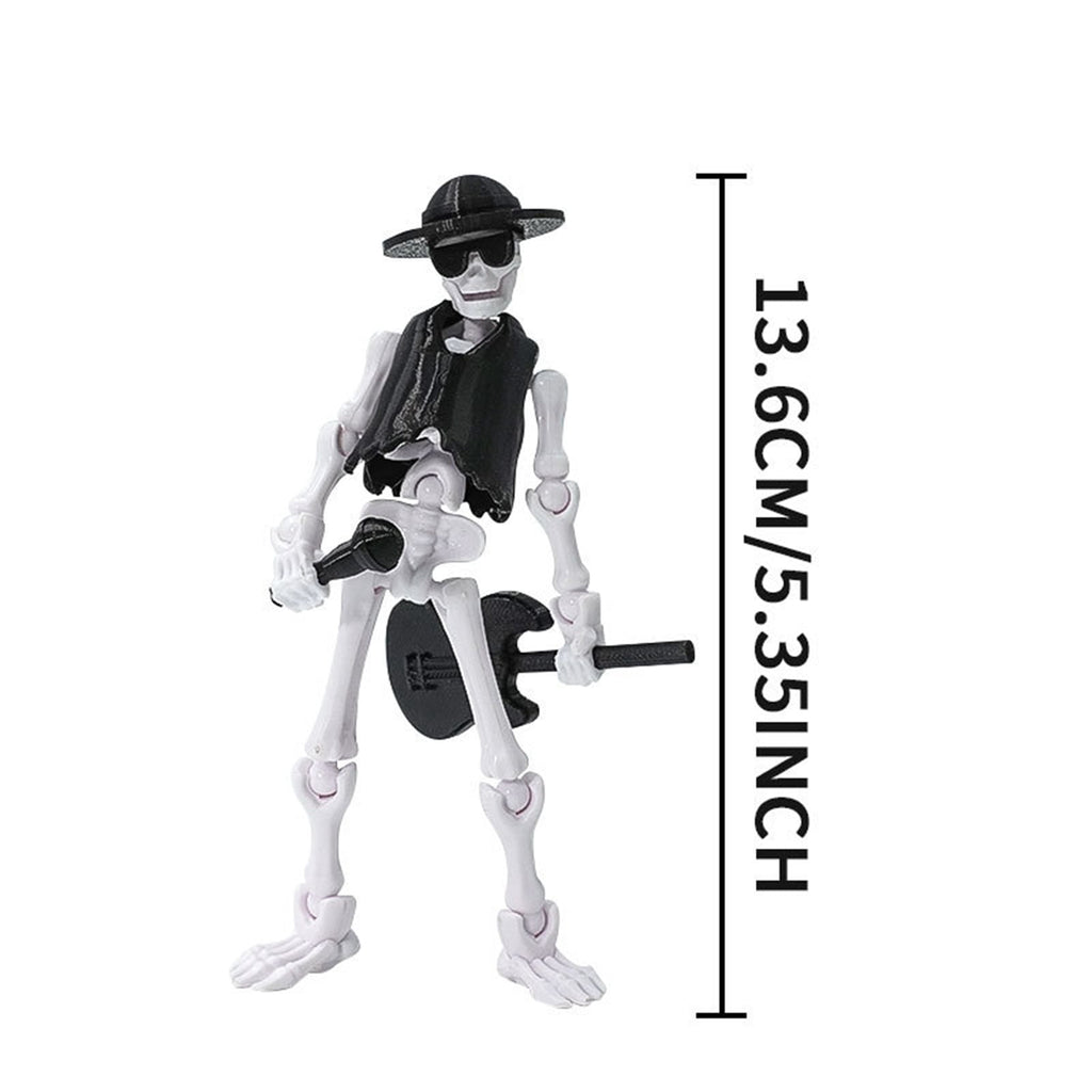 Joint Human Skeleton Doll Trick Toy Creative Ornaments Assembly Toy Movable Doll With Multiple Weapons For Desk Backpack Decoration Stress Relief Sketching Practice Festival