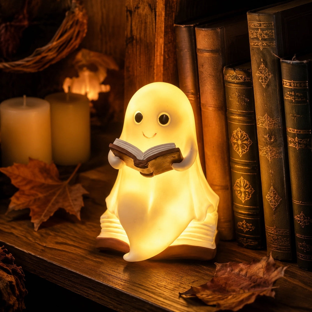 BZPIZ Witch Hat Lamp Handcrafted Retro Resin Stained Witch Hat Desk Lamp Halloween Home Decor Gothic Wizard Hats Night Light for Bedroom & Bookshelf
