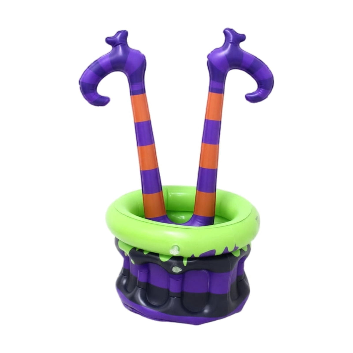 Halloween Inflatable Witch Legs Cauldron Cooler, 50+ Cans Super Capacity Drink Cooler, 40" Halloween Party Decorations for Holiday Party Home Indoor Outdoor Garden Lawn Yard