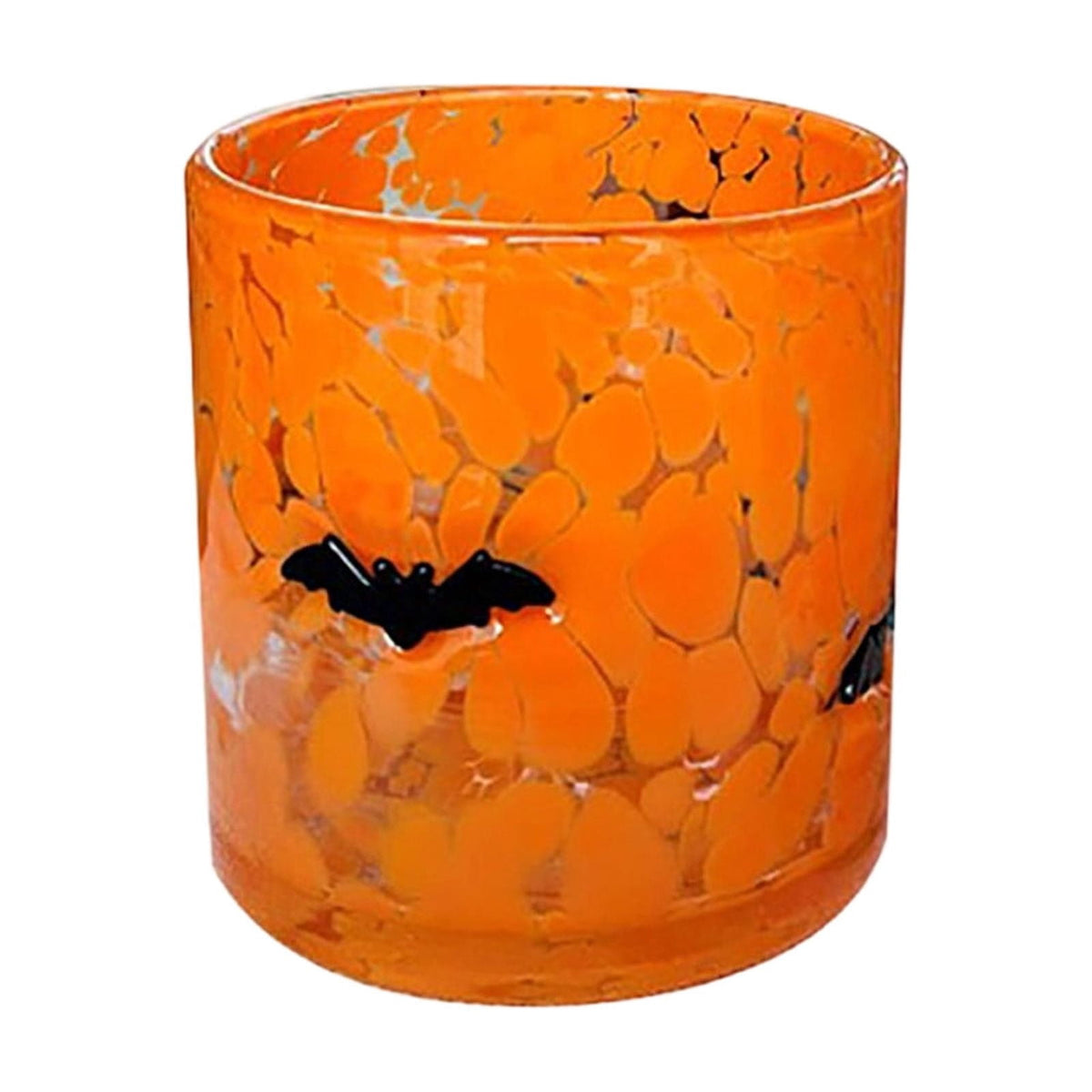 Qocolcyl Halloween Icon Glass Cups - 3.5x4.7in Ghost Bat Snake Pumpkin Icon Juice Stemless Wine Glasses Double Old Fashioned Hand Blown Drinking Cups for Halloween Party Gift