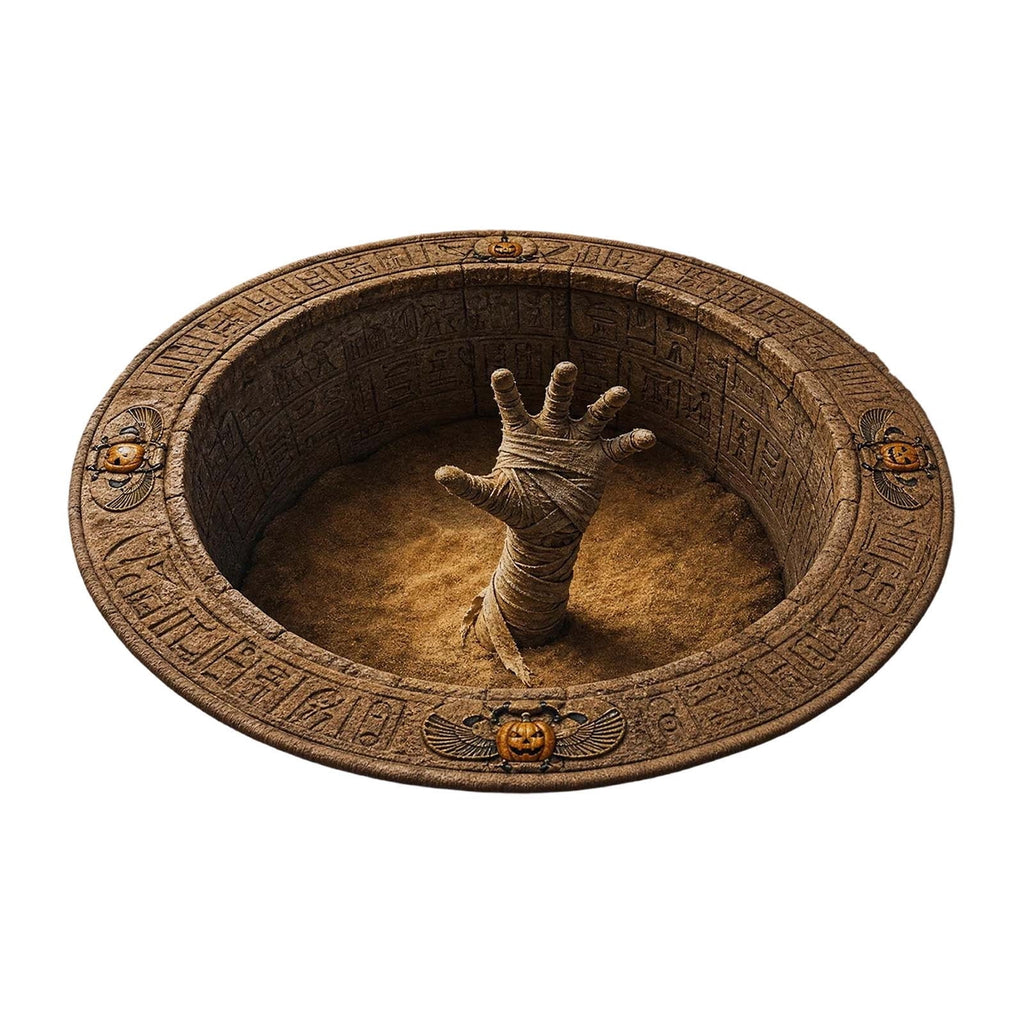 Win s Way 3D Illusion Round Halloween Rug Optical Illusion Doormat Non- Washable Entryway Decor Spooky Fall Front Door Mat for Party Decoration Available in 15.8/23.6/31.5 Inch