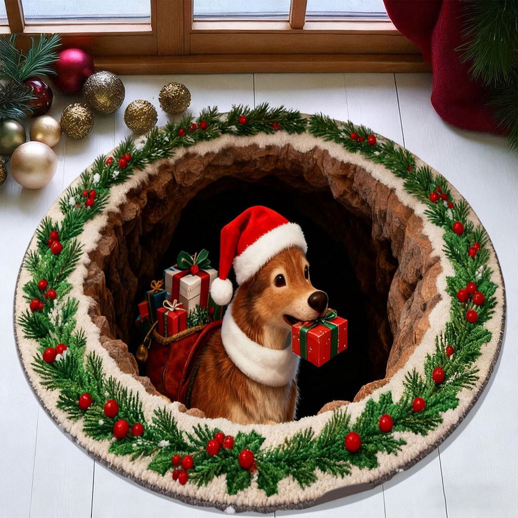 Tupukom Under 5 Dollars Christmas Welcome Doormat Front Door Mat Indoor Outdoor Entrance Floor Mats Non-Slip Washable Christmas Home Decor 16" x 24" Inch