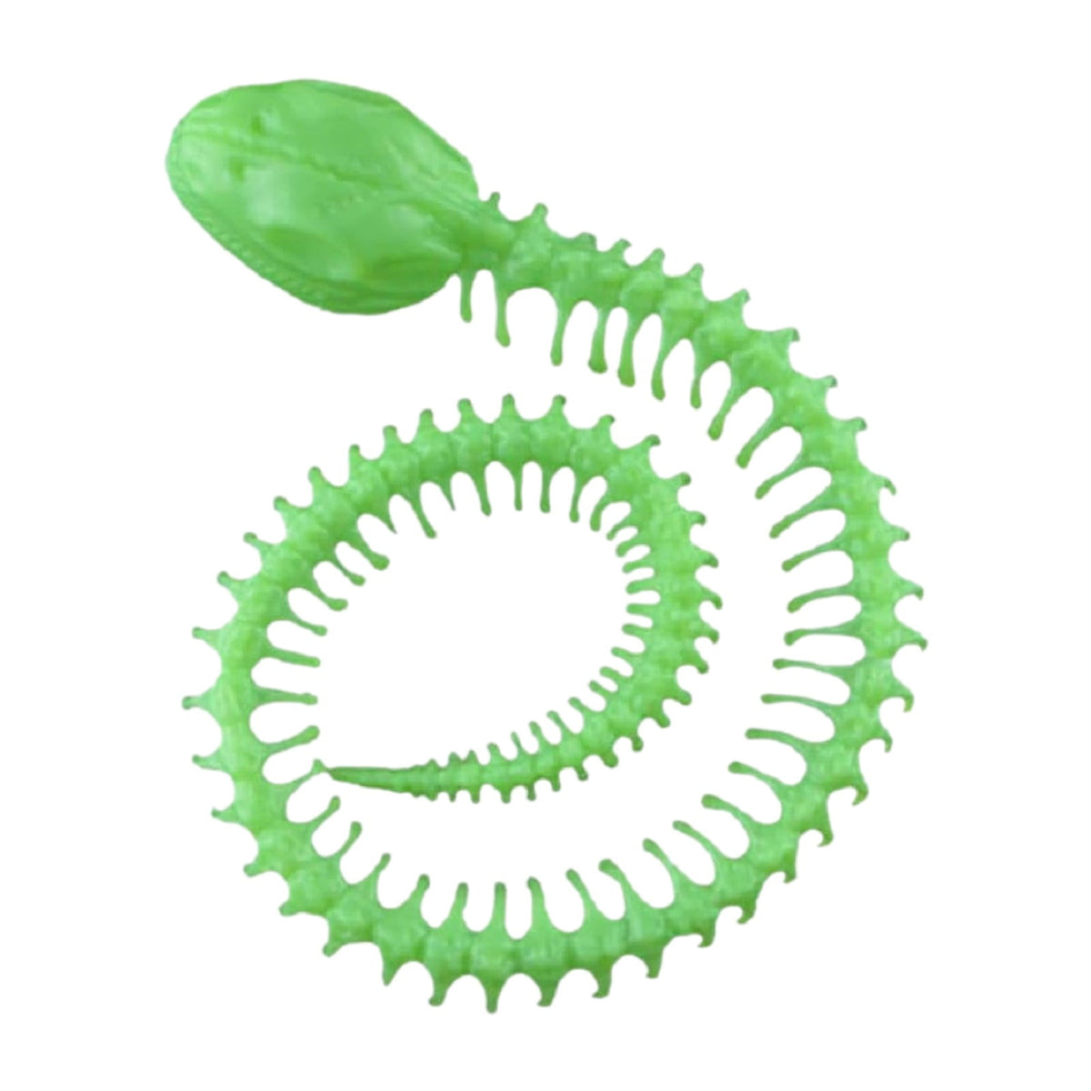 JOGZMZ Glow in the Dark Halloween Snake Skeleton - Scary Fake Reptile Prank Toy for Party Decorations, Haunted House Props (Green, Plastic)