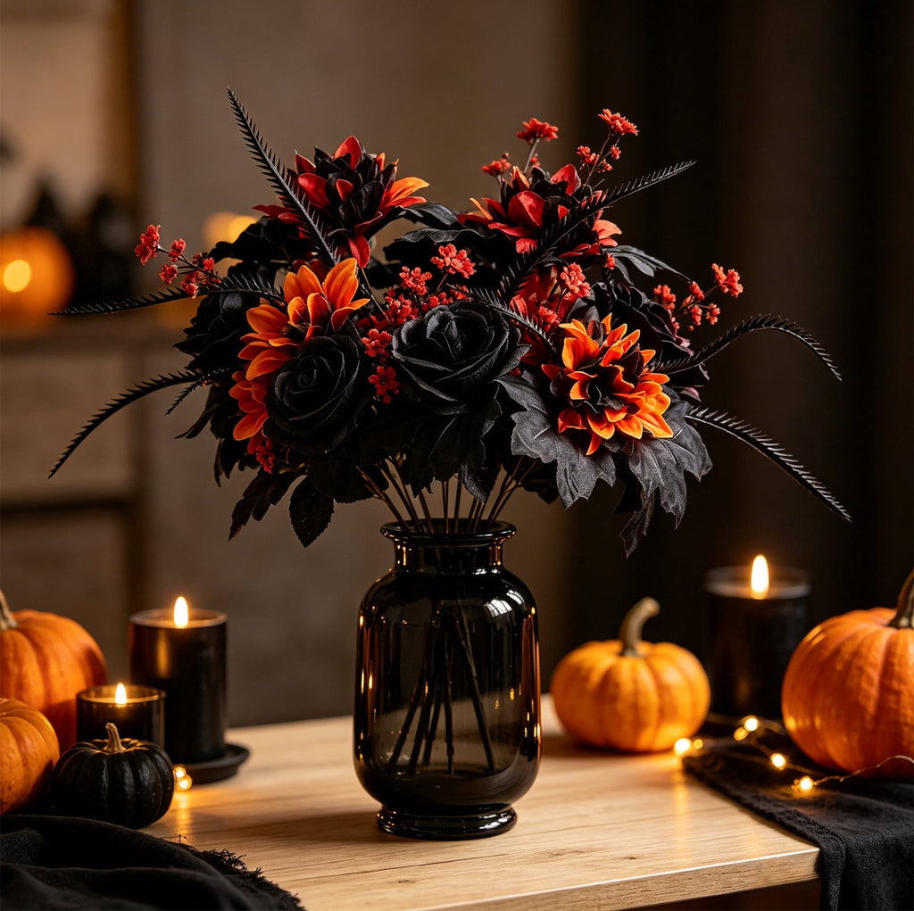 SCNOR 72 Inch Halloween Felt Garland with Ghost Pumpkin Witch Hat Spider Broom, Hanging Decor for Fireplace Mantel Wall