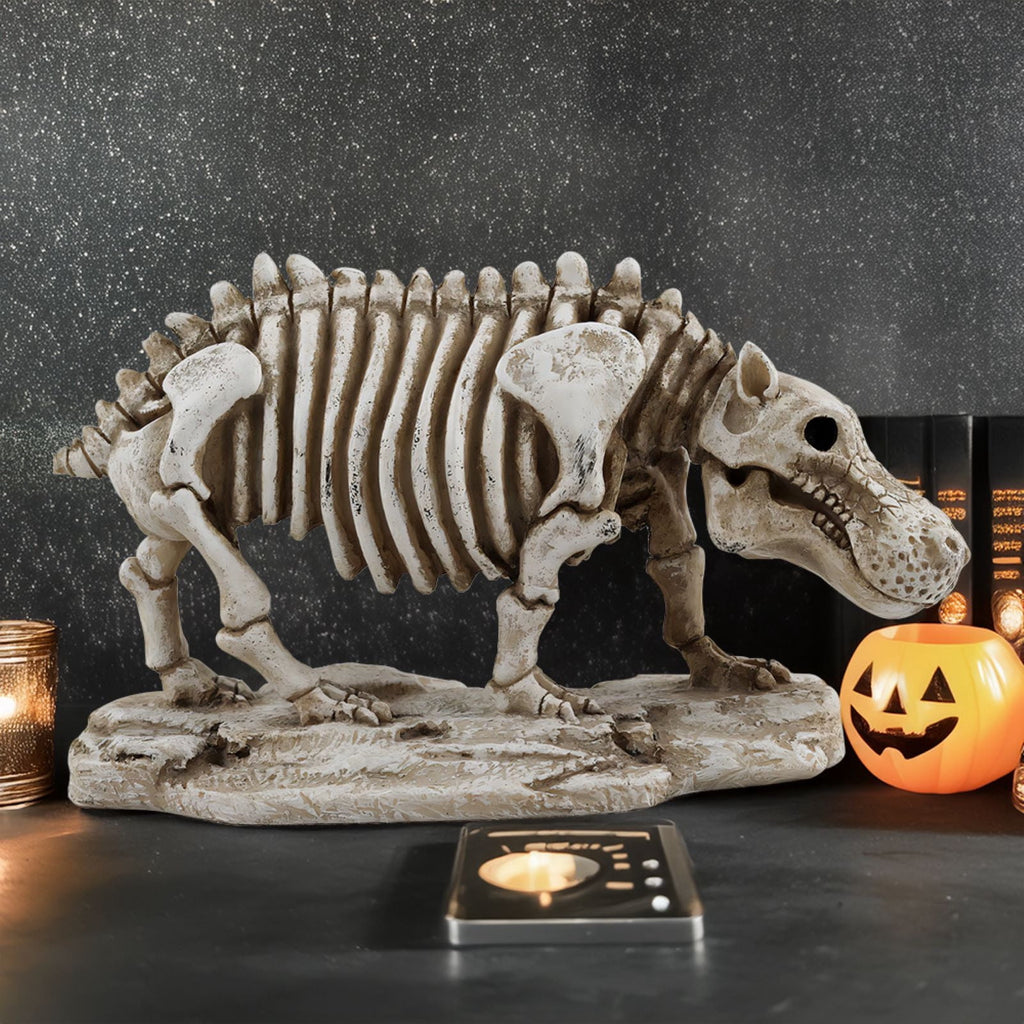Dmlowu Animal Skeletons Halloween Decorations, 3.5x8" Plastic Halloween Skeleton for Home Decor, Spooky Human Skeleton for Halloween Decorations Outdoor & Infoor