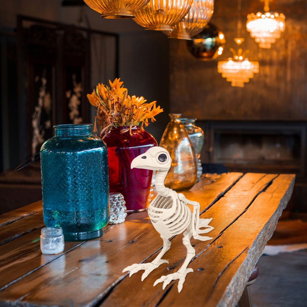 Suncoda Halloween Skeleton Decorations, 13 Different Animal Skeletons Halloween Decorations, Horror Simulation Animals Skeleton Ornaments Bar Decoration, Halloween Gifts