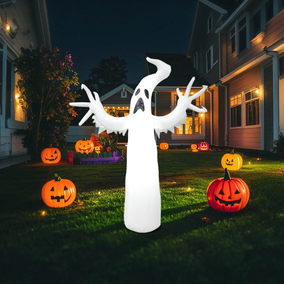 SUYOLL Halloween Decorations Indoor Inflatable Decorations 6FT Glowing Scary Party Yard Decoration Desktop Ornament Prop Decal