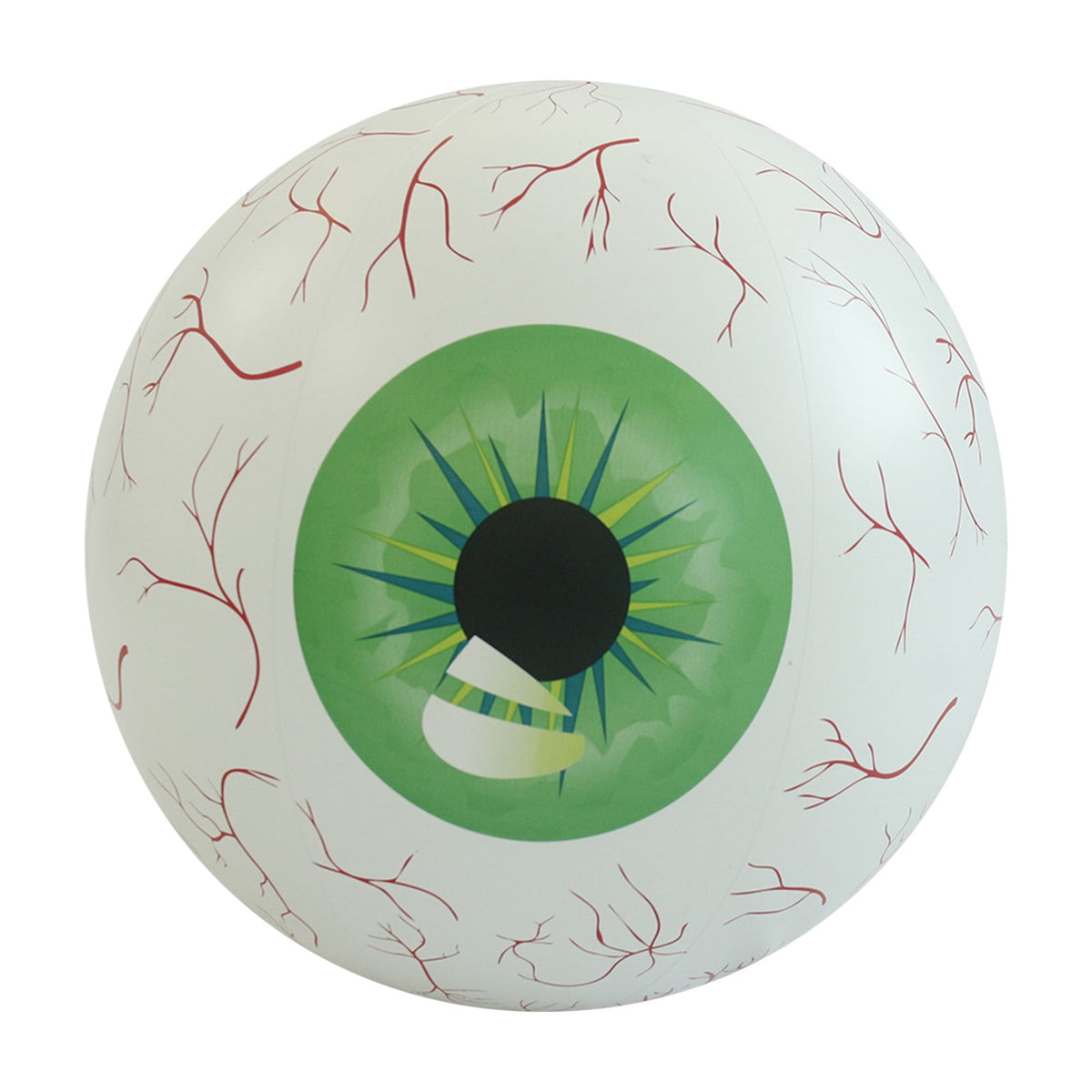 Inflatable Halloween Eyeball Decoration 15.7 Inch, Color Changing LED with Remote Control, Durable PVC Easy Inflate for Spooky Party Garden Courtyard Indoor Outdoor Decor