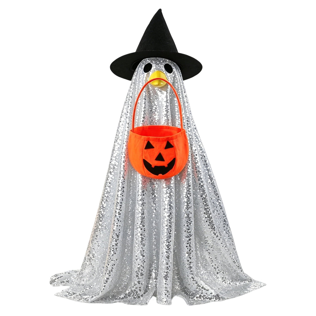 Halloween Garden Porch Decor, Porch Goose Outfits Halloween, 23 Inch Porch Goose Outfits, Witch Dress and Hat Set, Fits 23X11X26 Inch Standing Plush Goose for Front Porch Lawn