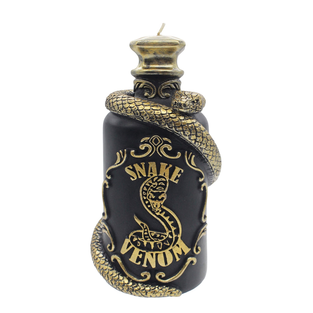 Snake Venom Potion Candle, Black and Gold, 6.7", Halloween by Way To Celebrate