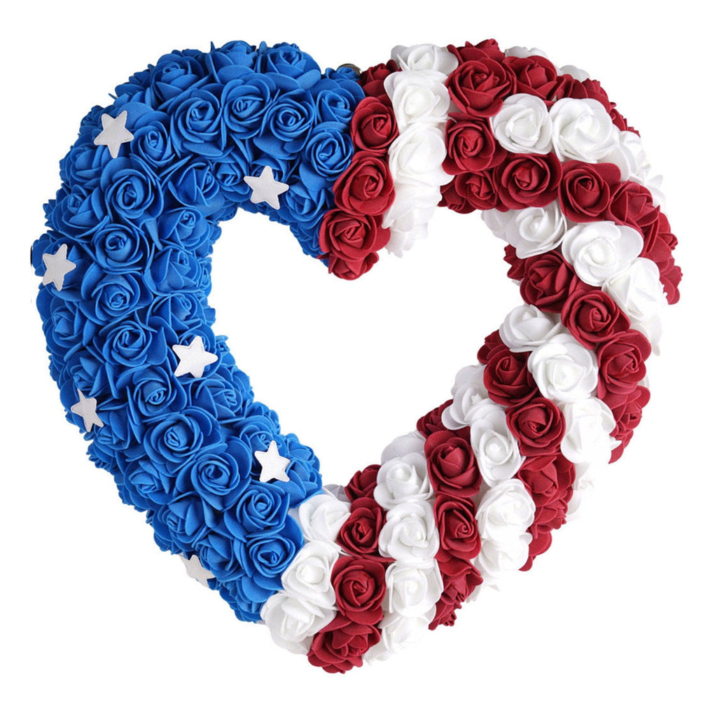 AZXY 4th of July Wreath,Patriotic Wreath,Independence Day Wreaths,Memorial Day Decorations