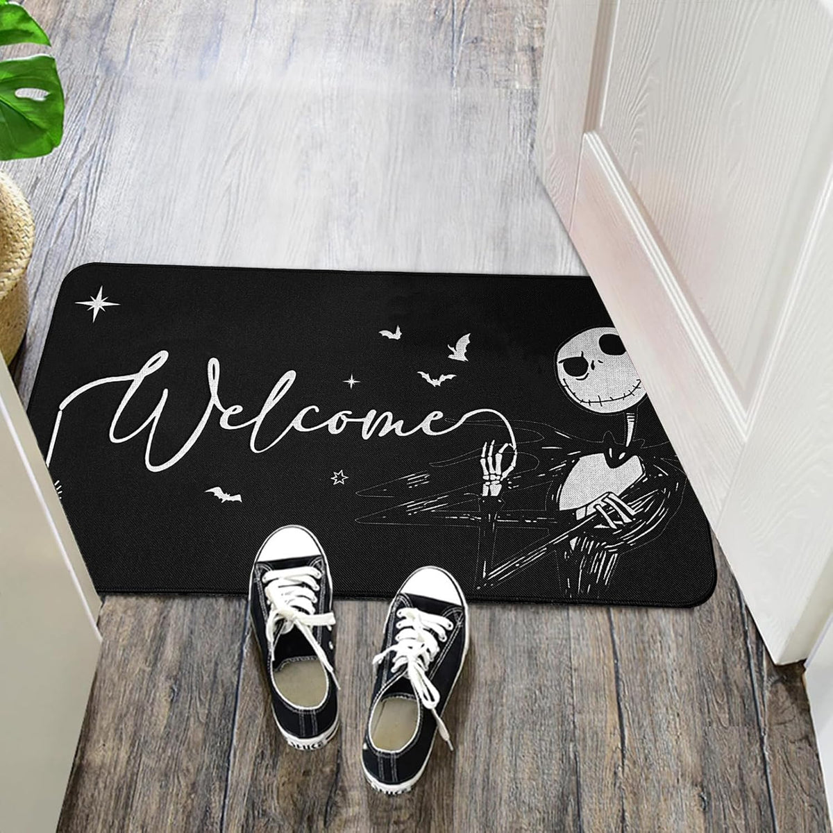 Jack Skeleton Door Mat 30x17 inch, Nightmare Christmas Welcome Doormat, Nightmare Christmas Gfits, Nightmare Christmas Decor