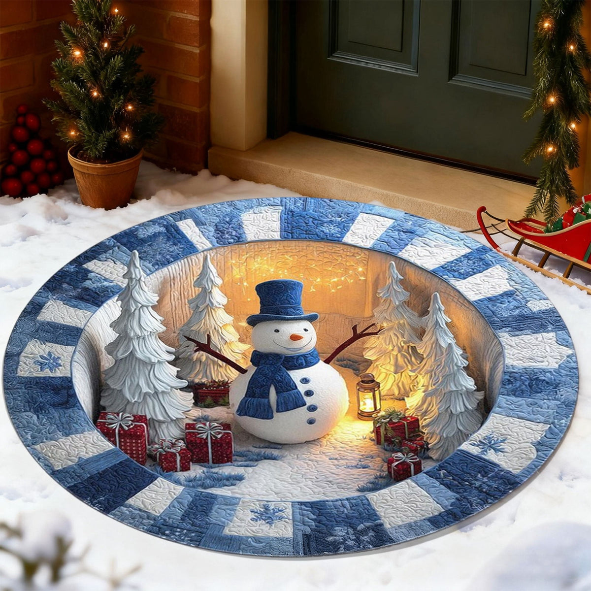 Tupukom Under 5 Dollars Christmas Welcome Doormat Front Door Mat Indoor Outdoor Entrance Floor Mats Non-Slip Washable Christmas Home Decor 16" x 24" Inch