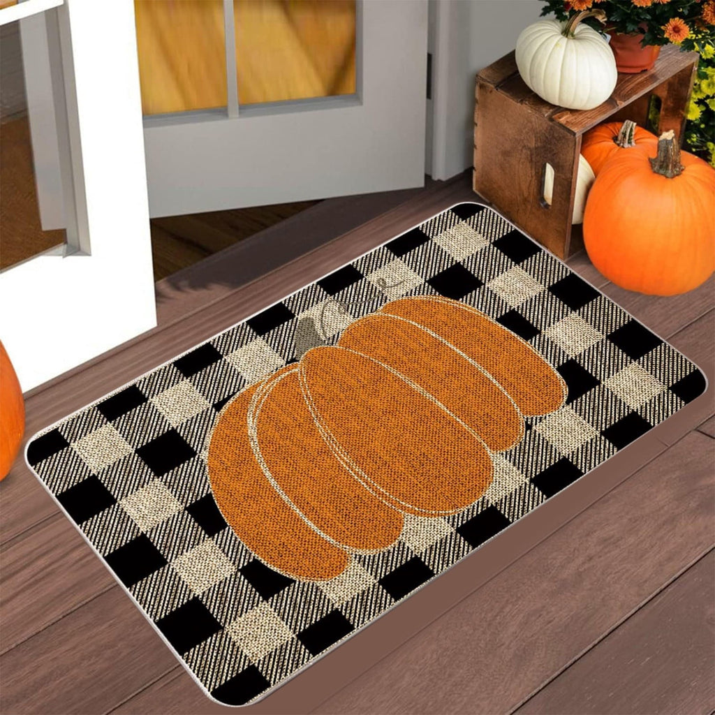 kladzum Halloween Door Mats Outdoor Rug Pumpkins Doormat Halloween Rugs Spooky Entryway Rug for Trick-or-Treaters Scary Yet Stylish Front Door Decoration Dirt Wiper Home Kitchen Floor Front Door Mats