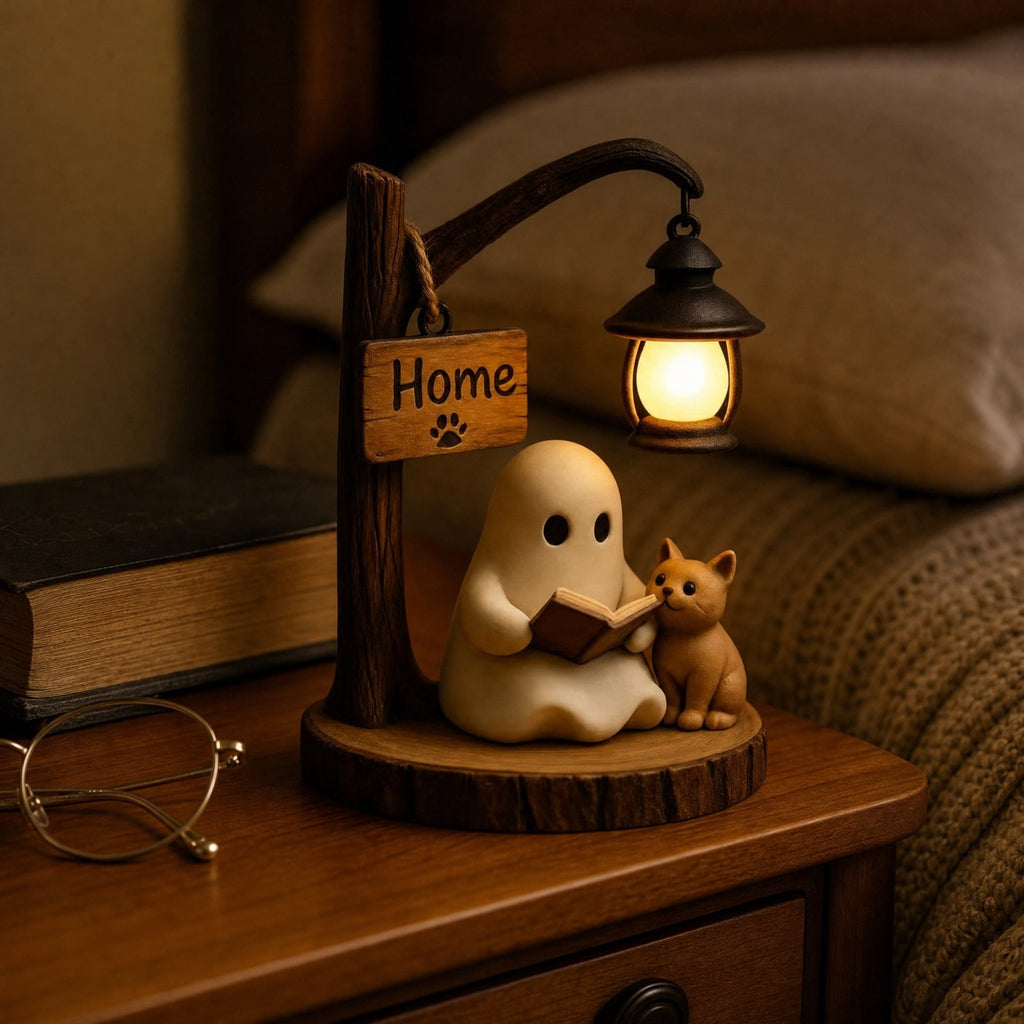 BZPIZ Witch Hat Lamp Handcrafted Retro Resin Stained Witch Hat Desk Lamp Halloween Home Decor Gothic Wizard Hats Night Light for Bedroom & Bookshelf