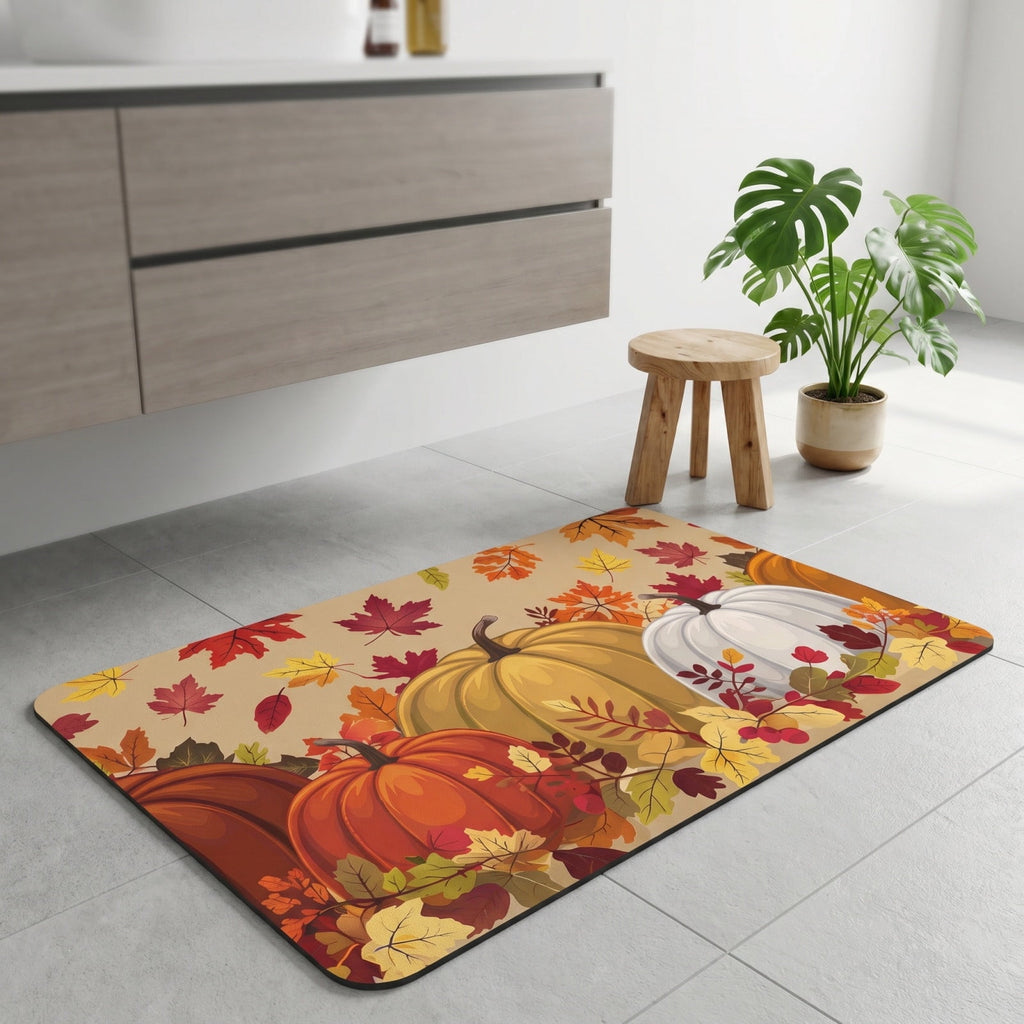Autumn Door Mat for Entryway, 16x24 Inch, Fall-Themed Floor Doormat for Home Decor, Non-Slip Rug Mat for Living Room, Kitchen, Bedroom, Gifts for Fall Lovers (E)