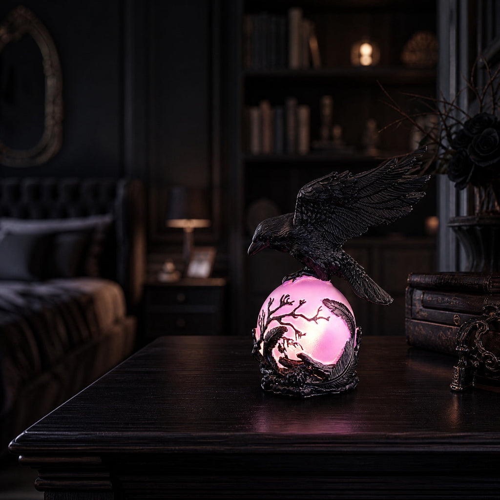 BZPIZ Witch Hat Lamp Handcrafted Retro Resin Stained Witch Hat Desk Lamp Halloween Home Decor Gothic Wizard Hats Night Light for Bedroom & Bookshelf