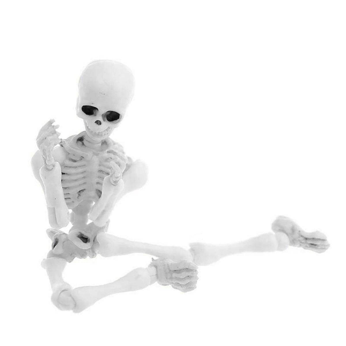 Mini Posable Skeleton Decor - 3.54" Halloween Skeleton Figures with Movable Joints for Spooky Tabletop Displays & Party Decor