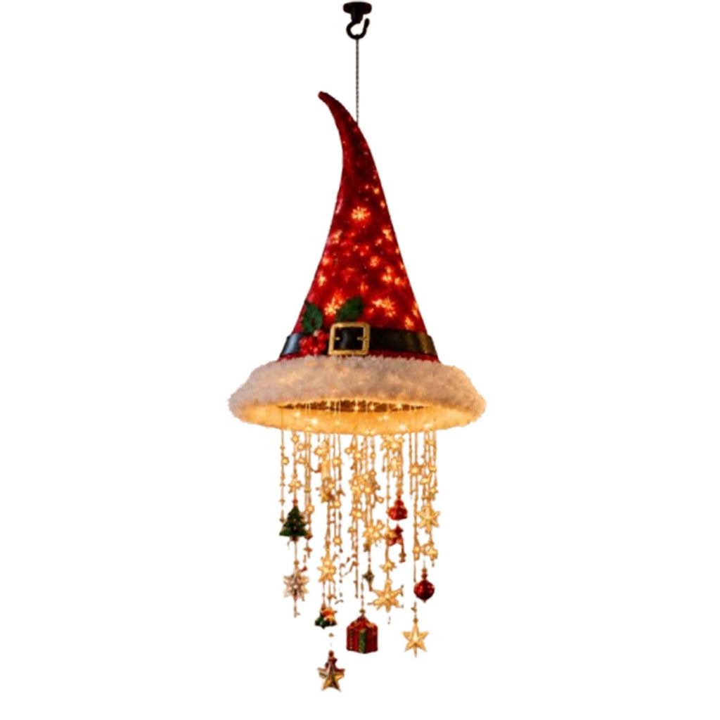 Stijggn Witch Hat Lights Halloween Glowing Lights, Waterproof Hanging Witch Hat Decorations, Warm Light Festival Ornaments for Indoor Outdoor Yard Garden Party Halloween Decor