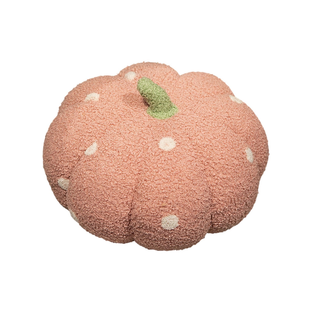 Yhmxh Soft Fluffy Pumpkin Throw Pillow, 3D Plush Sherpa Stuffed Pumpkin Cushion Decor, Cute Autumn Harvest Pumpkin Shaped Plush Toy for Sofa Couch Bed Farmhouse Thanksgiving Halloween Party Decor