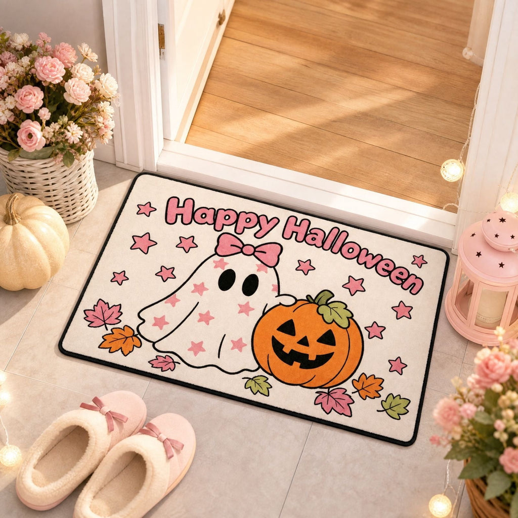 AuroraX Halloween Ghost Decor Outdoor Halloween Decoration Courtyard Tabletop Desktop Haunted Halloween Decoration for Yard Garden Pink