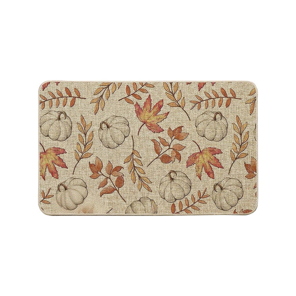 Halloween Door Mat Pumpkin Absorbent Skidproof Mat 23.62x15.35in Polyester Skidproof & Water Absorbent for Front Door Bathroom Kitchen Entryway Halloween Door Mat by MPOISVA