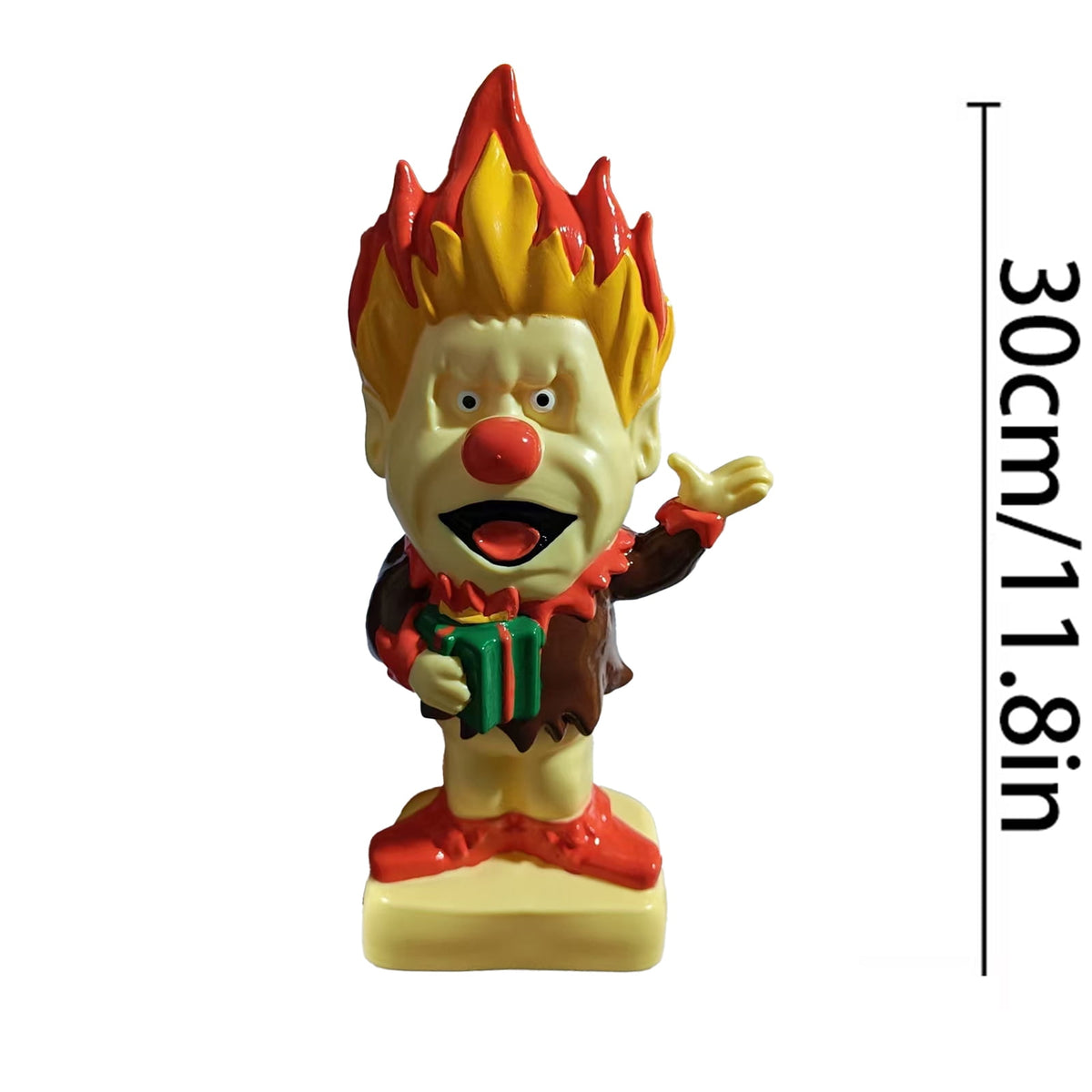 LED Lighted Blow Mold Holiday Figurine Vintage Style Glowing Character Ornament for Halloween Indoor Winter Home Decoration, 12 Inch