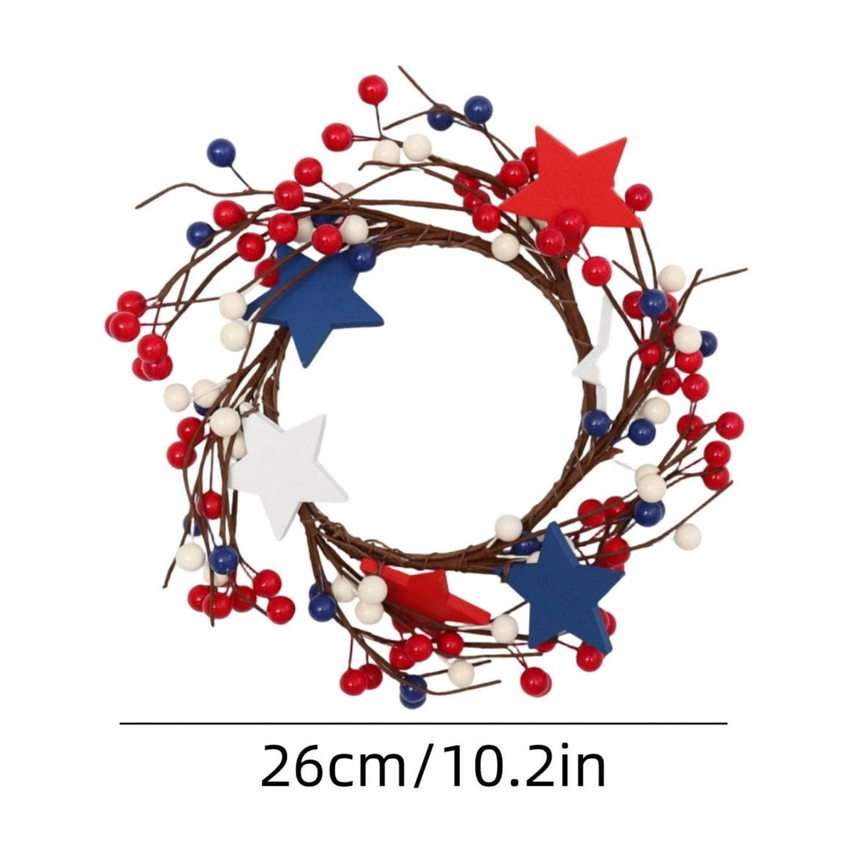 AZXY 4th of July Wreath,Patriotic Wreath,Independence Day Wreaths,Memorial Day Decorations