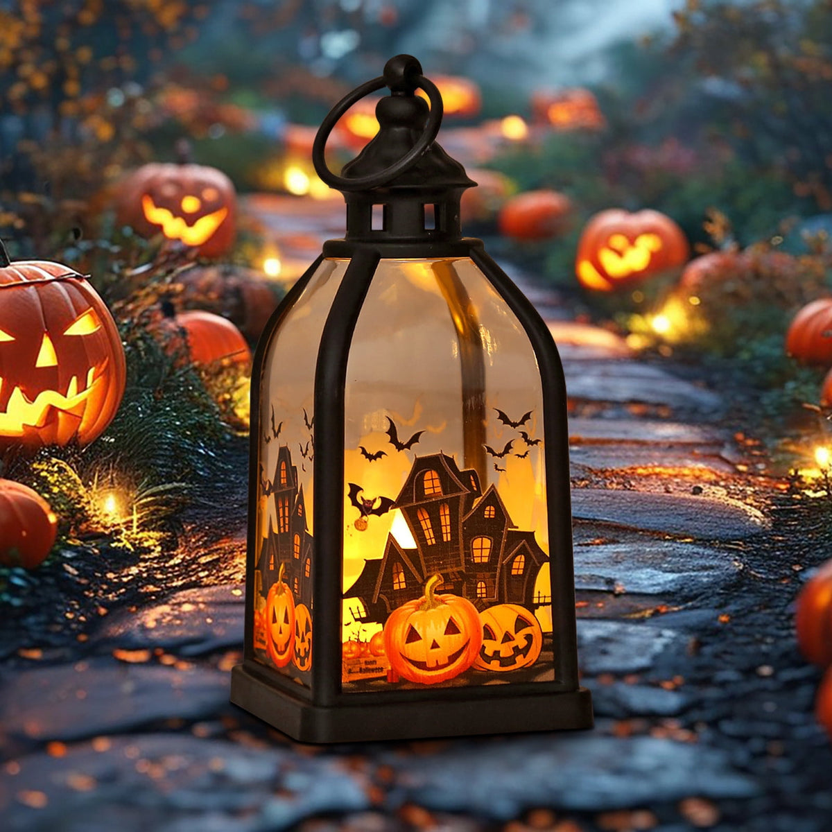 XGFHYJEH Halloween Decorations LED Candle Lights, 3pc Pumpkin Lantern, Halloween Indoor Decor, Halloween Table Decoration Ornament for Home Room Party