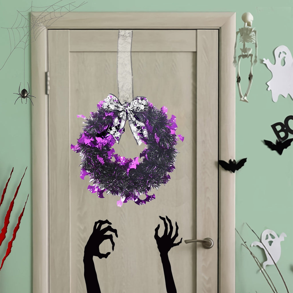 YIMWNYI Halloween Garland Wreath Decoration, Halloween Decor, Halloween Door Wreath, Indoor Outdoor Decoration, Fall Decor, Festive Wreath for Home