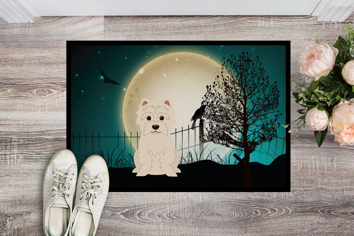 Carolines Treasures BB2232MAT Halloween Scary Westie Indoor or Outdoor Mat, 18 x 0.25 x 27 in.