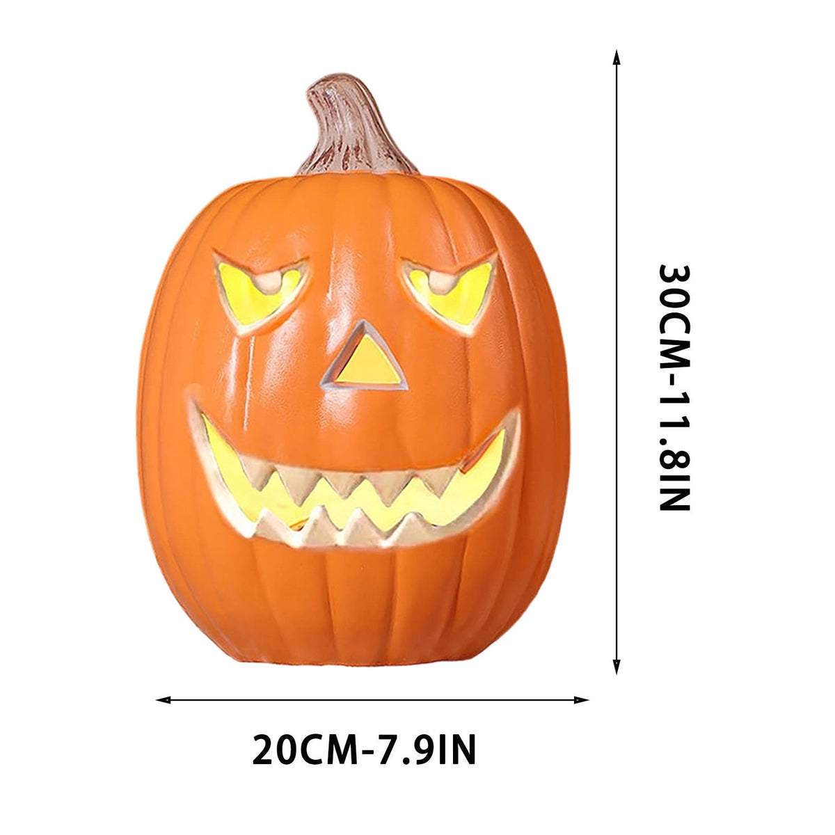 LEFXSMR Pumpkin Light, Glowing Large Plastic Pumpkin Decor with Led Lights, Waterproof Halloween Light for Yard Garden Outdoor Indoor Decor