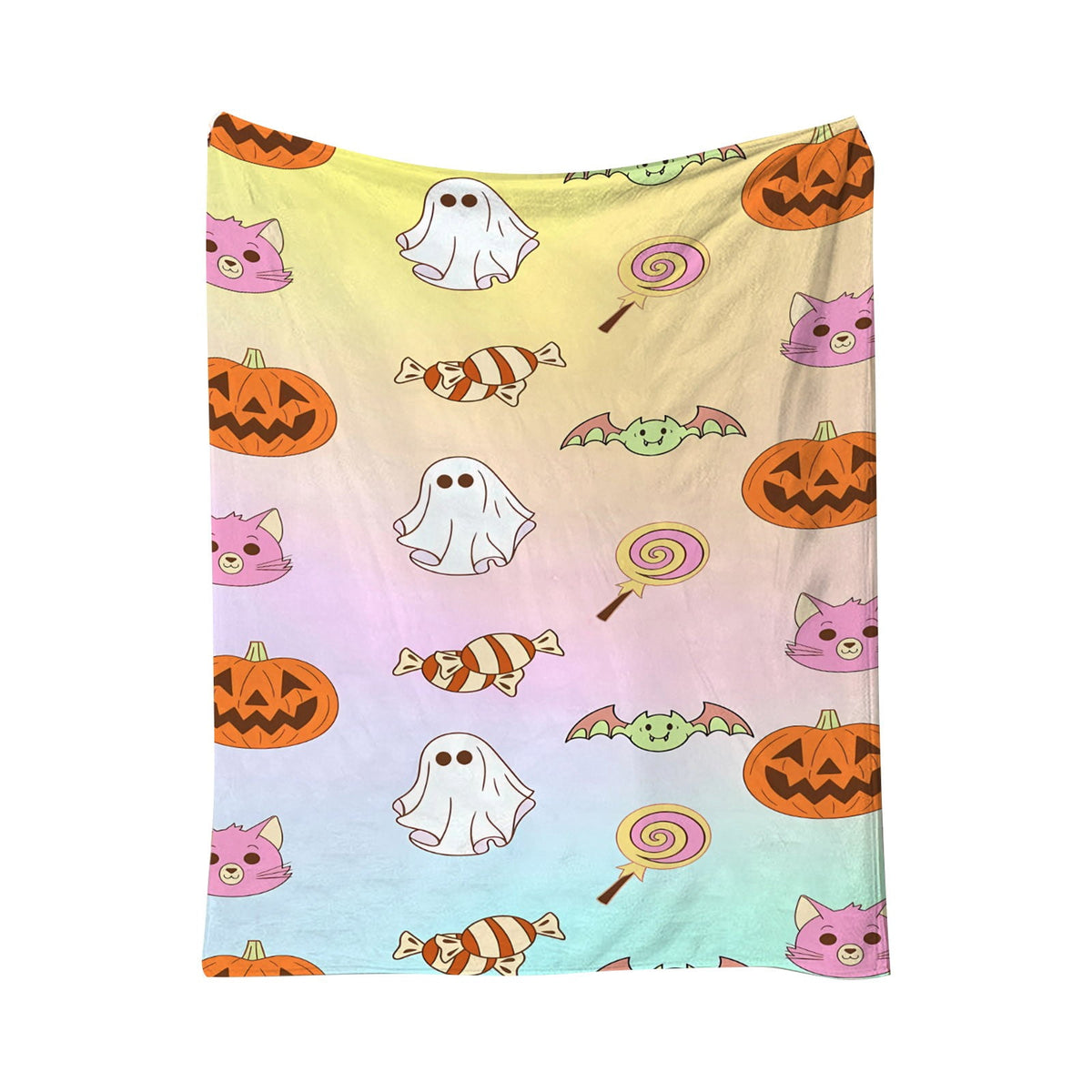 Halloween blanket,Halloween Print Throw Blanket Flannel Soft Cozy Decorative Nap Blanket with Ghost Pumpkin Skull for Office Bedroom Sofa Camping Travel(100x150cm/39x59 Inch),Black