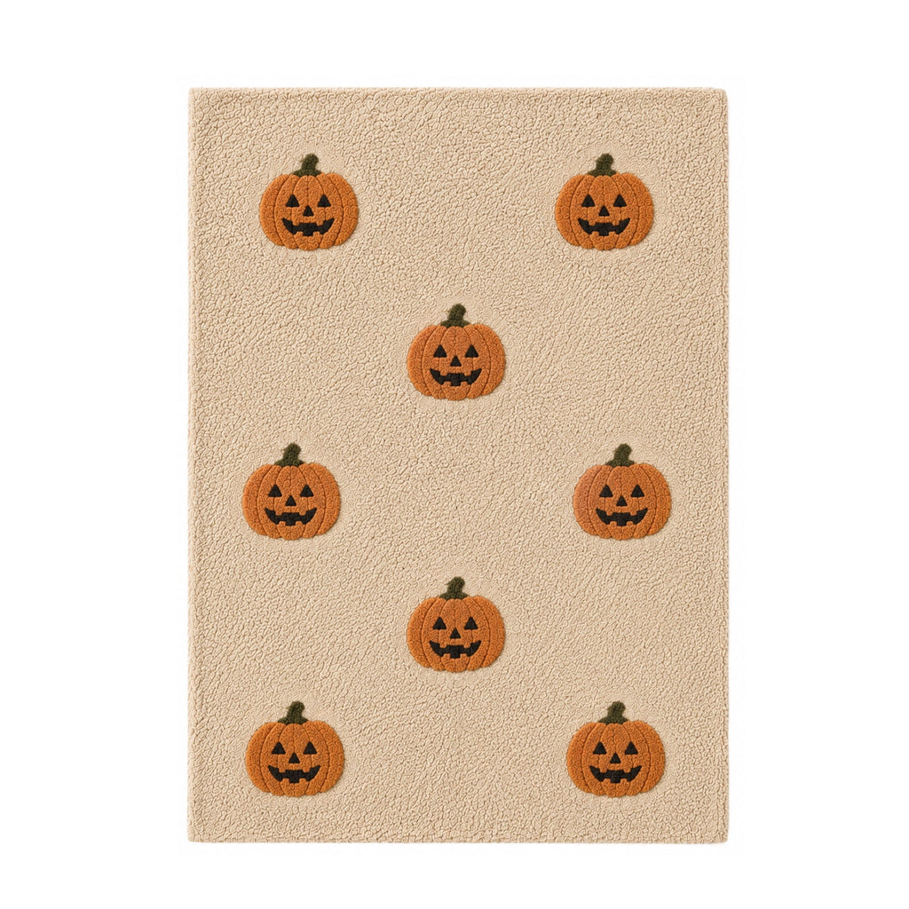 Halloween Thanksgiving Pumpkin Doormat 24x16 Inch, Simple Fall Farmhouse Entrance Mat for Front Porch Patio Home Decor