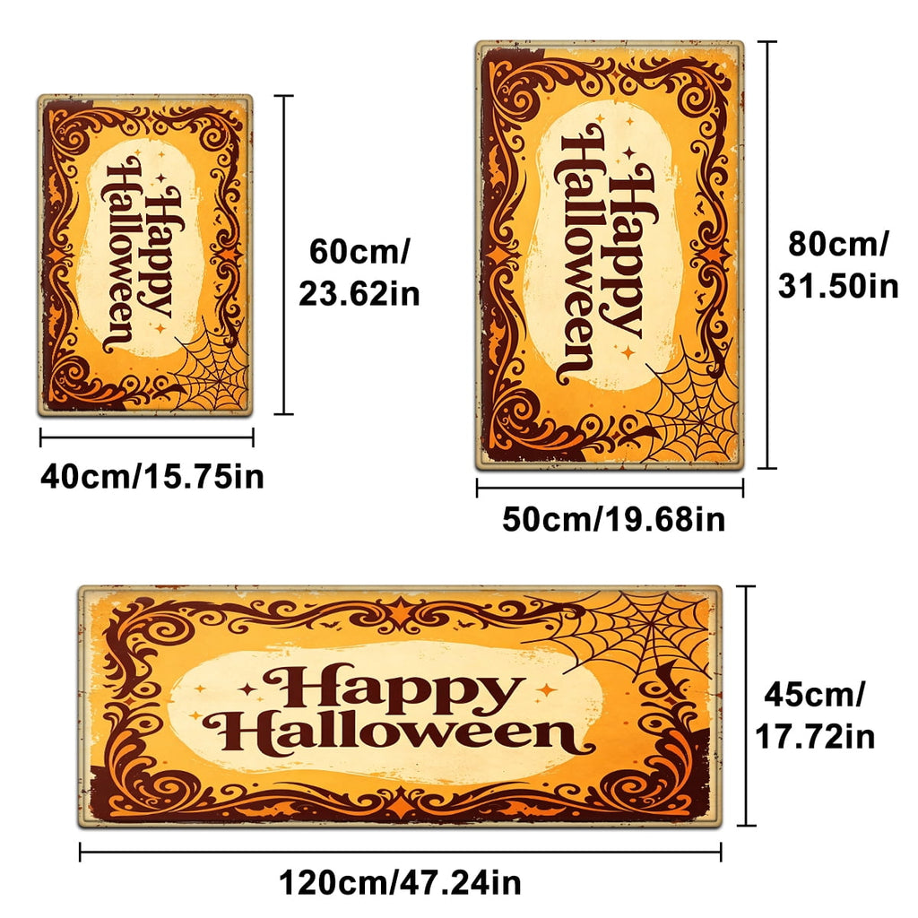 YIMEIS Halloween Orange Pumpkin Lantern Soft Non-slip 1Pc Flannel Mat and Kitchen Rugs,16''x24'',for Bathroom Entryway Bedroom