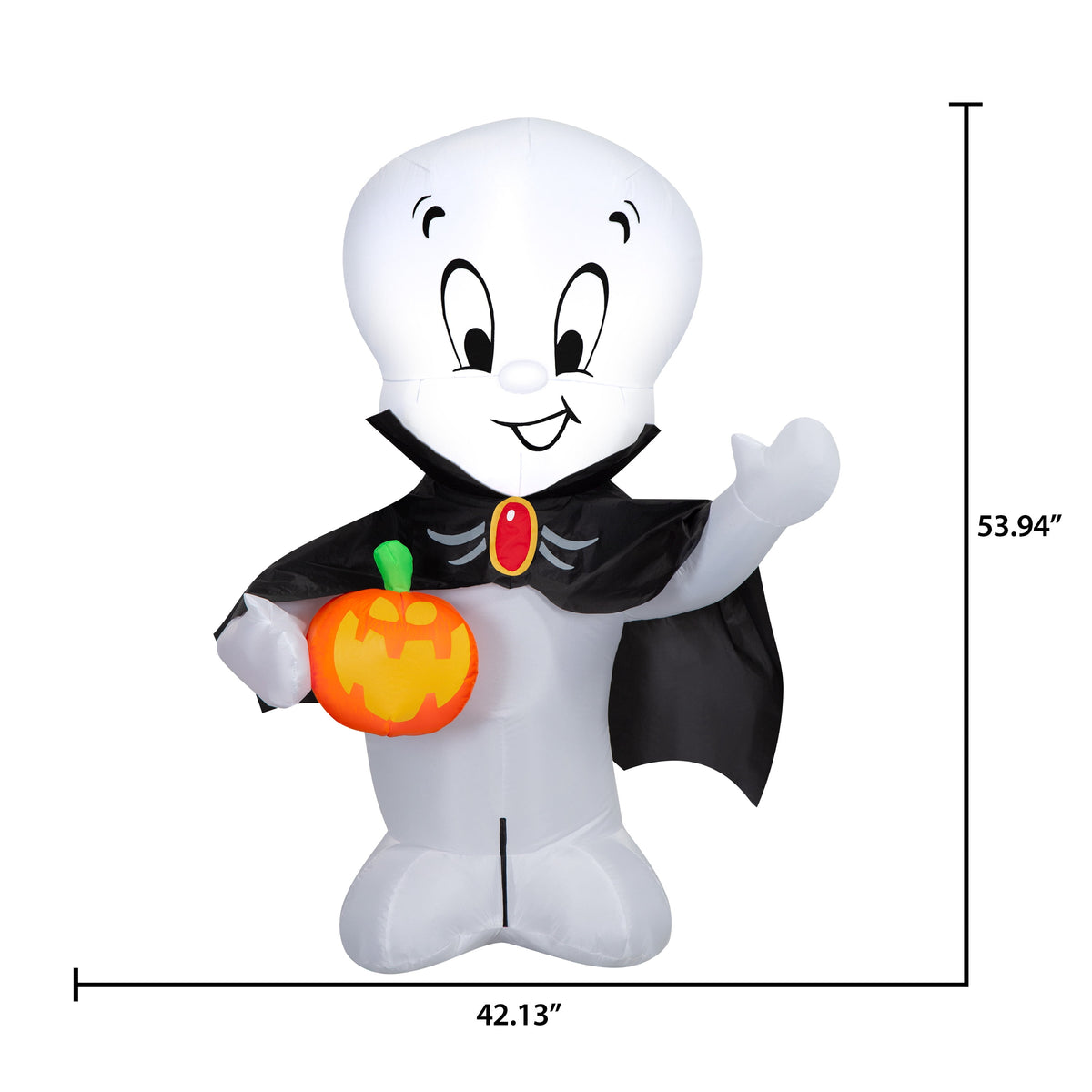 Airblown Halloween Yard Inflatables Light Casper as Cute Vampire Universal, 4.5 ft