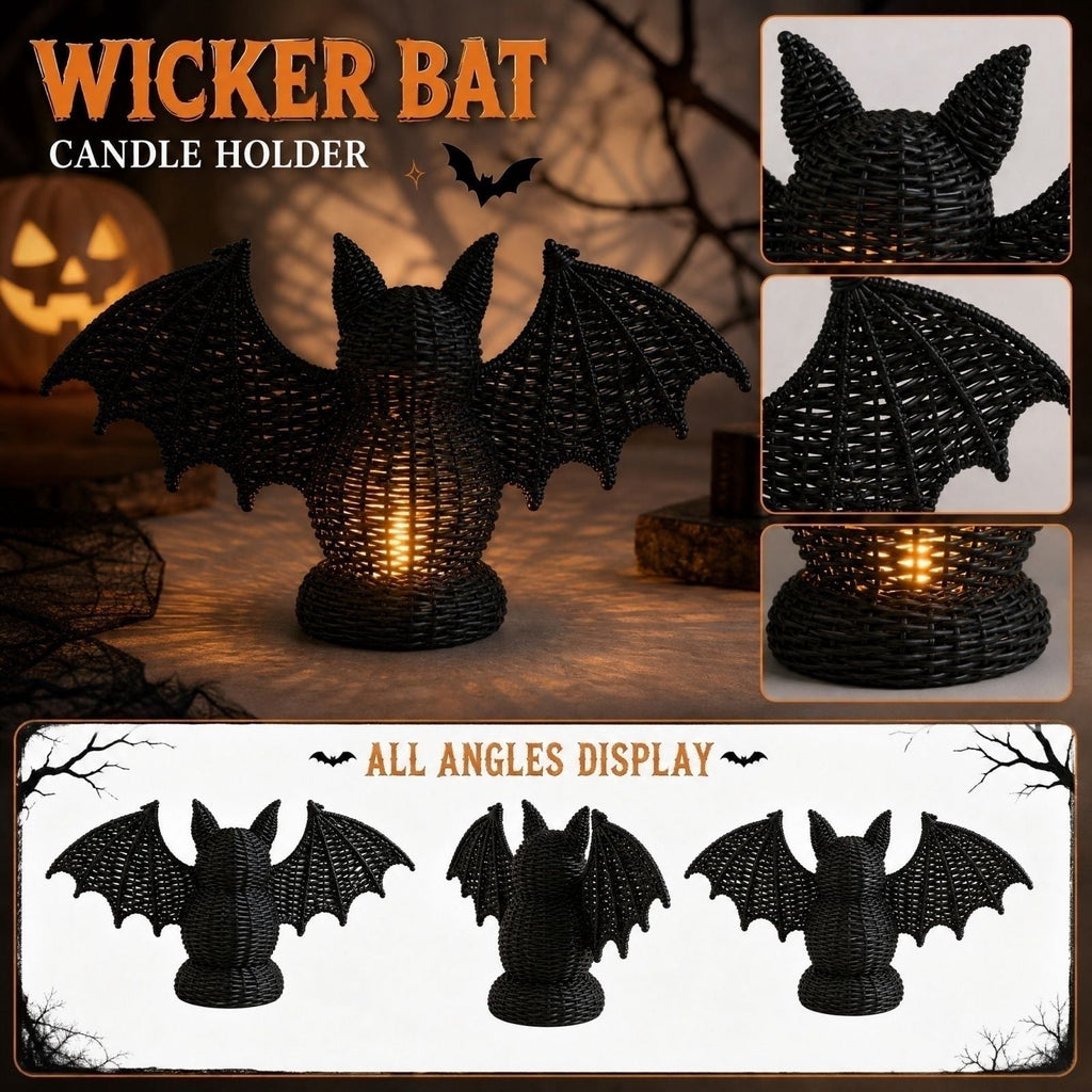 THOPBPRK 2026 Black Halloween Woven Pumpkin Jack-O'-Lantern, Halloween Decorations Pumpkin, USE LED Candle, Rattan Fall Halloween Decor for Home, 1Pack 11.8 Inch A