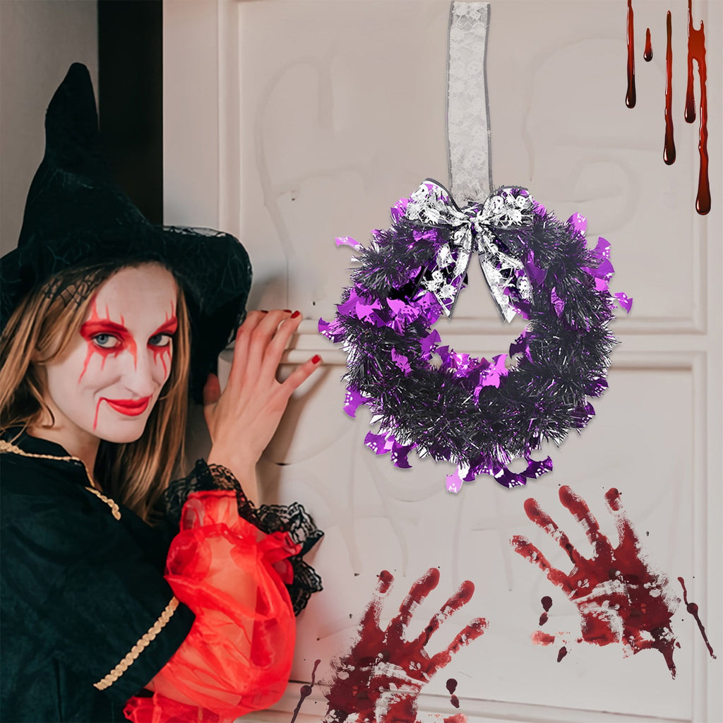 YIMWNYI Halloween Garland Wreath Decoration, Halloween Decor, Halloween Door Wreath, Indoor Outdoor Decoration, Fall Decor, Festive Wreath for Home