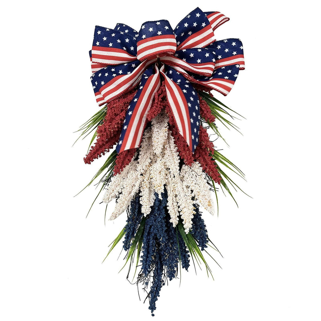 AZXY 4th of July Wreath,Patriotic Wreath,Independence Day Wreaths,Memorial Day Decorations