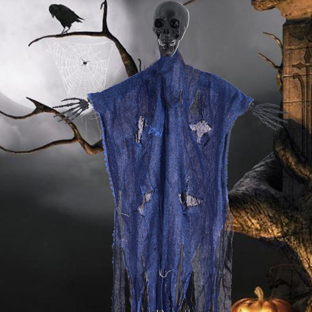 Cixusio 5.4Ft/165cm Halloween Skeleton Full Body Life Size Human Bones with Movable Joints for Indoor Outdoor Haunted House Party Halloween Props Decorations