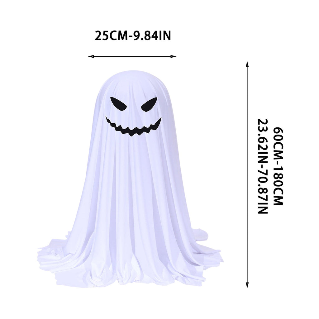 Aurorax Early Halloween Decorations Outdoor,Ghost Halloween Decoration 2 ft Realistic Waterproof Ghost Decor for Front Porch Yards Gardens Lawn Black