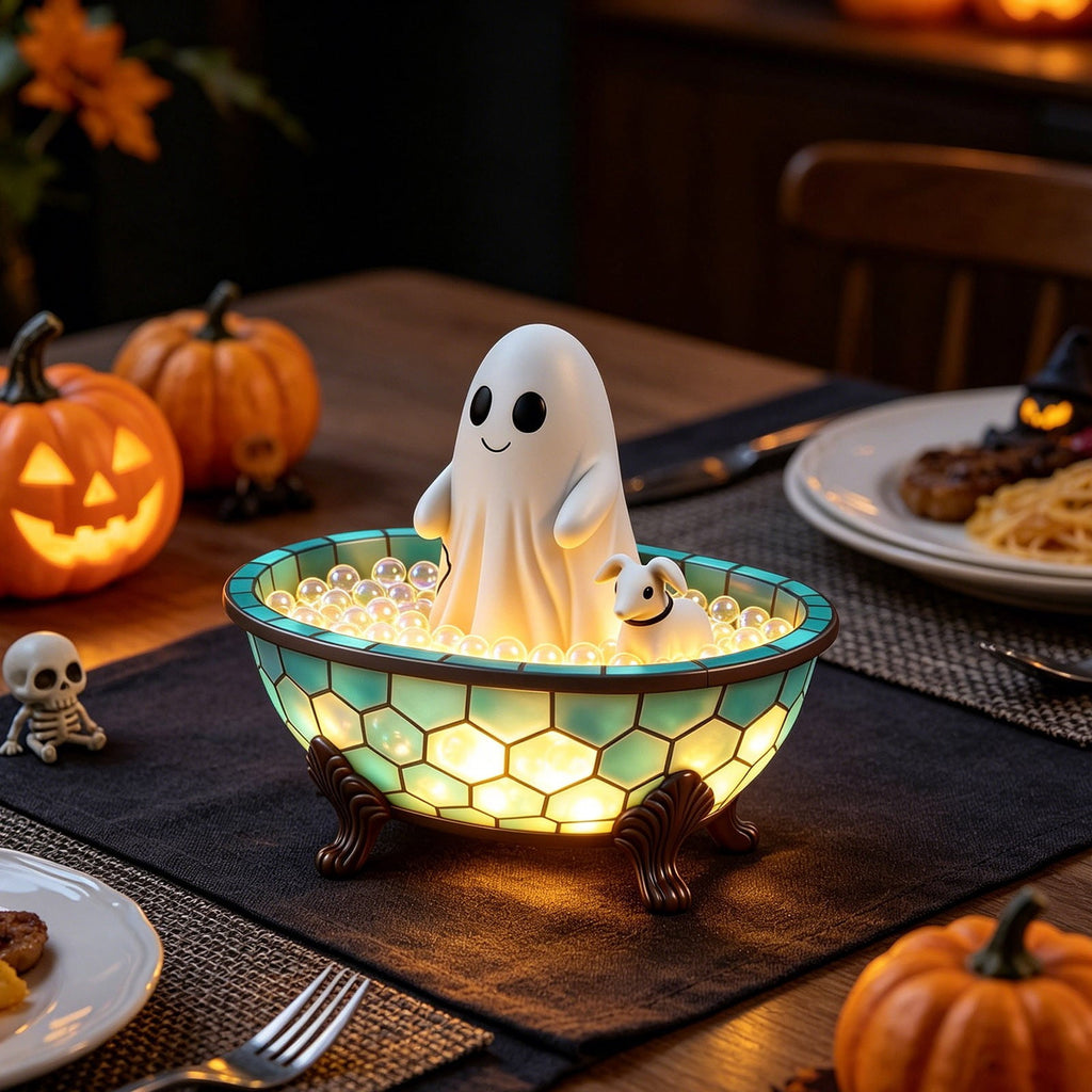 SCNOR Vintage Stained Glass Pumpkin Table Lamp, USB Powered Jack O Lantern Night Light for Halloween Fall Mantel Decor