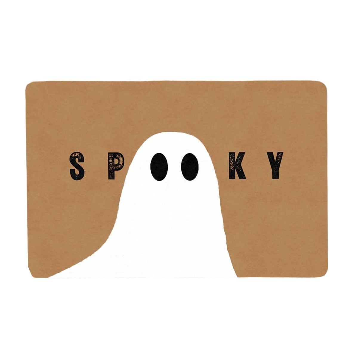 Halloween Door Mat Outdoor Ghost Welcome Doormats for Front Door 24 x 16 Inch, Non Ghost Coir Floor Mat Black White Stripe Halloween Rug for Entryway Front Porch, Floor Mats and Doormats