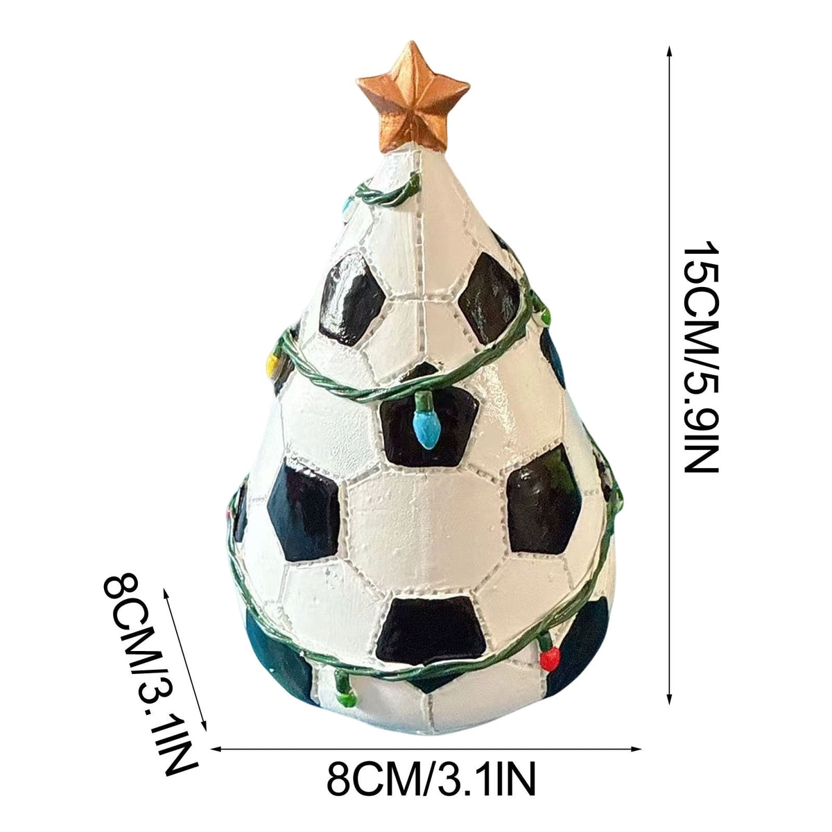 Christmas in july Decorations, Christmas Tree Resin Figurine, Sports Themed Tabletop Decor for Fall Thanksgiving Summerween, Unique Holiday Gift