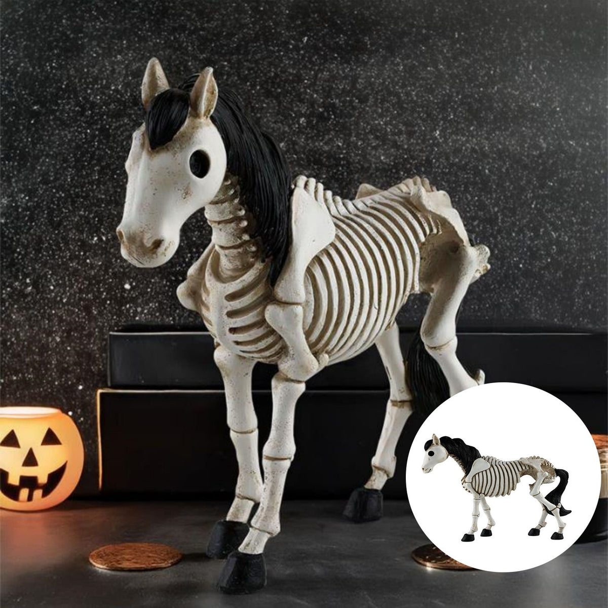 FNYOXU Halloween Skeleton, Animal Skeleton Halloween Decor, Skeleton Frog, Halloween Decoration for Home, Yard