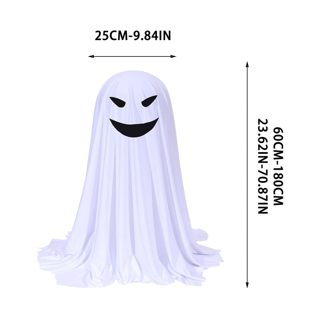 Aurorax Early Halloween Decorations Outdoor,Ghost Halloween Decoration 2 ft Realistic Waterproof Ghost Decor for Front Porch Yards Gardens Lawn Black