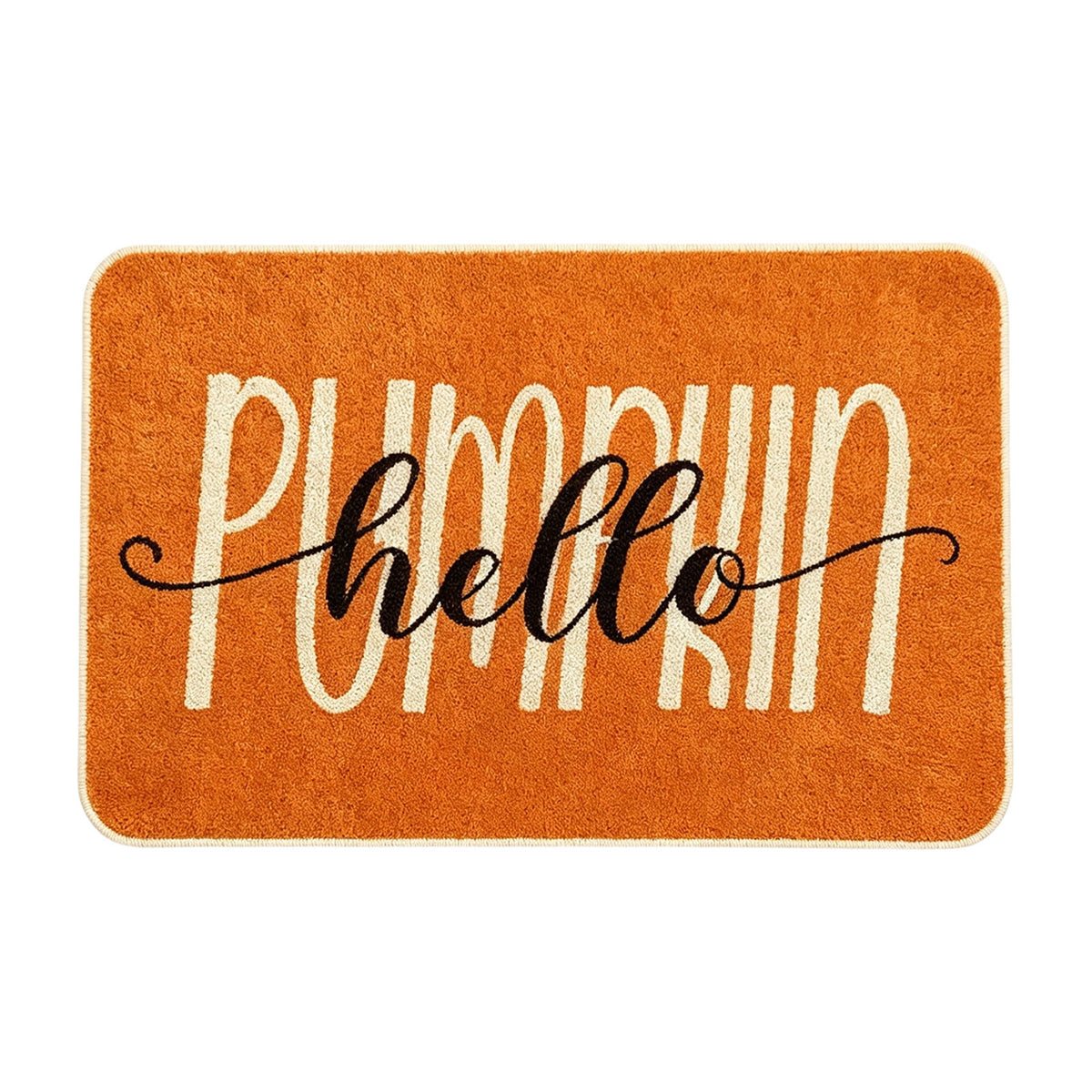 Yhmxh Fall Pumpkin Decorative Door Mat, Autumn Harvest Welcome Entryway Rug, Non‑Slip Absorbent Front Doormat, Seasonal Floor Mat for Indoor Outdoor Halloween Home Decoration 15.7x23.6 Inch