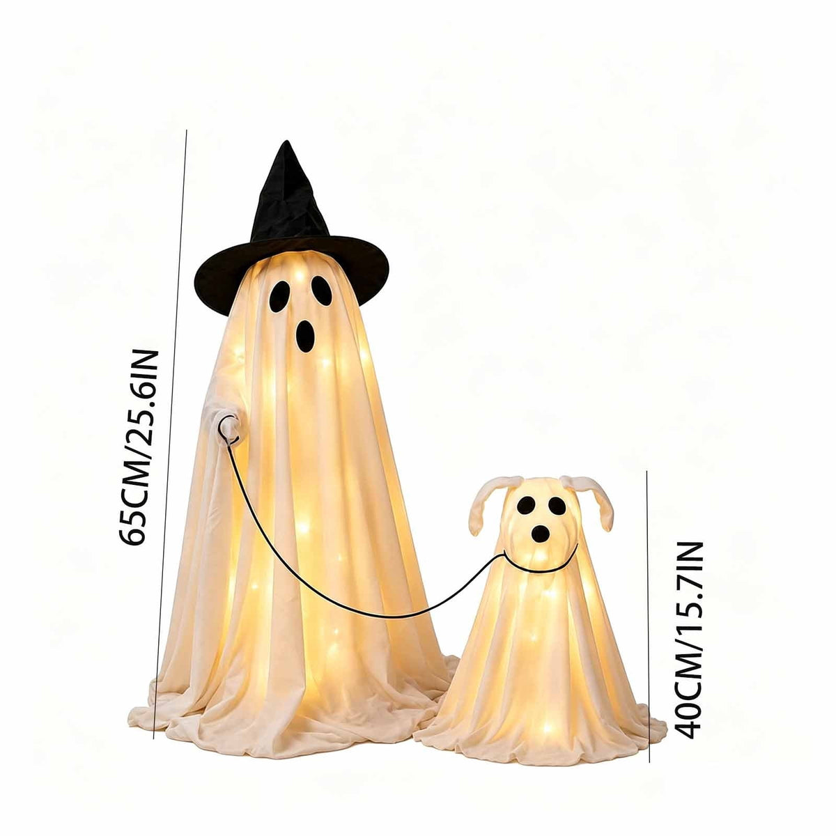 Halloween Decorations Outdoor Indoor, Wizard Ghost Dog Walking Set Two Piece Halloween Outdoor Patio Living Room Decor Halloween Decorations Clearance For Party Home